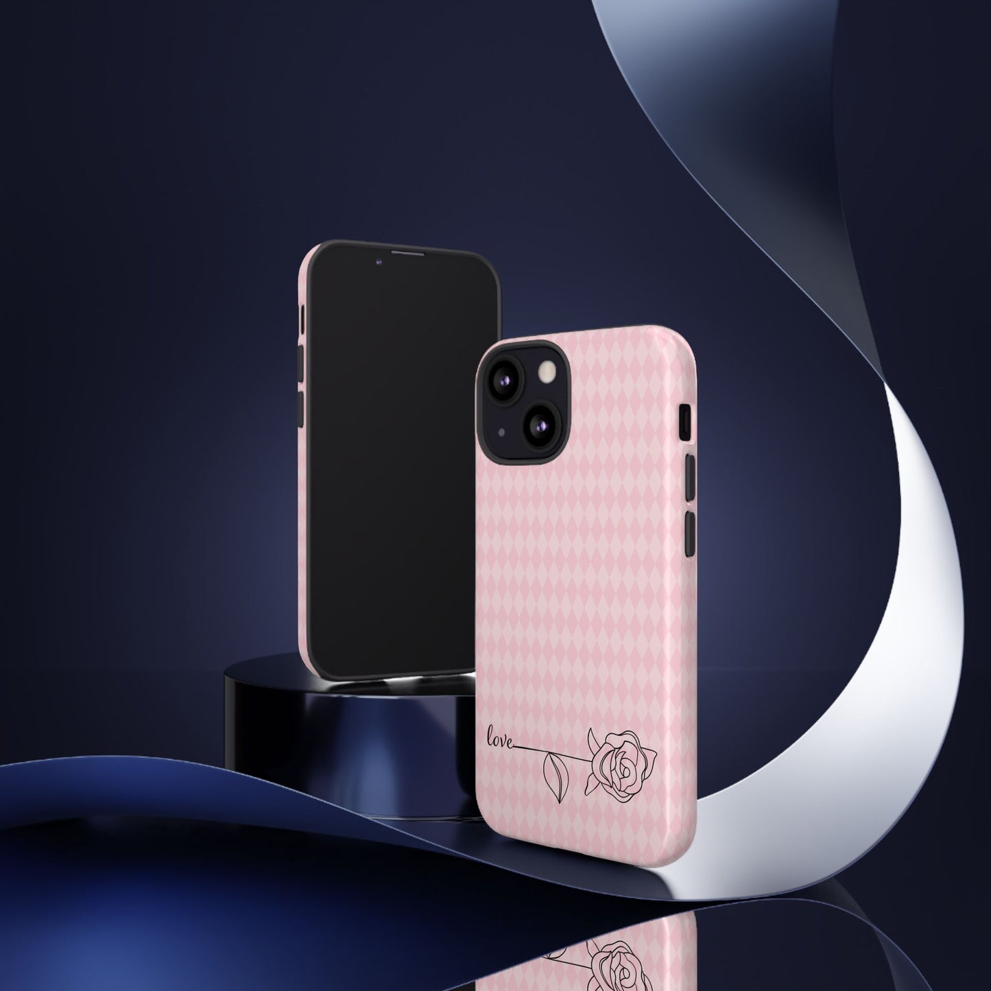 iPhone 13, 1Phone 13 Mini, iPhone 13 Pro, iPhone 13 Pro Max - Pink Diamonds - Love - Flower - Tough Phone Cases