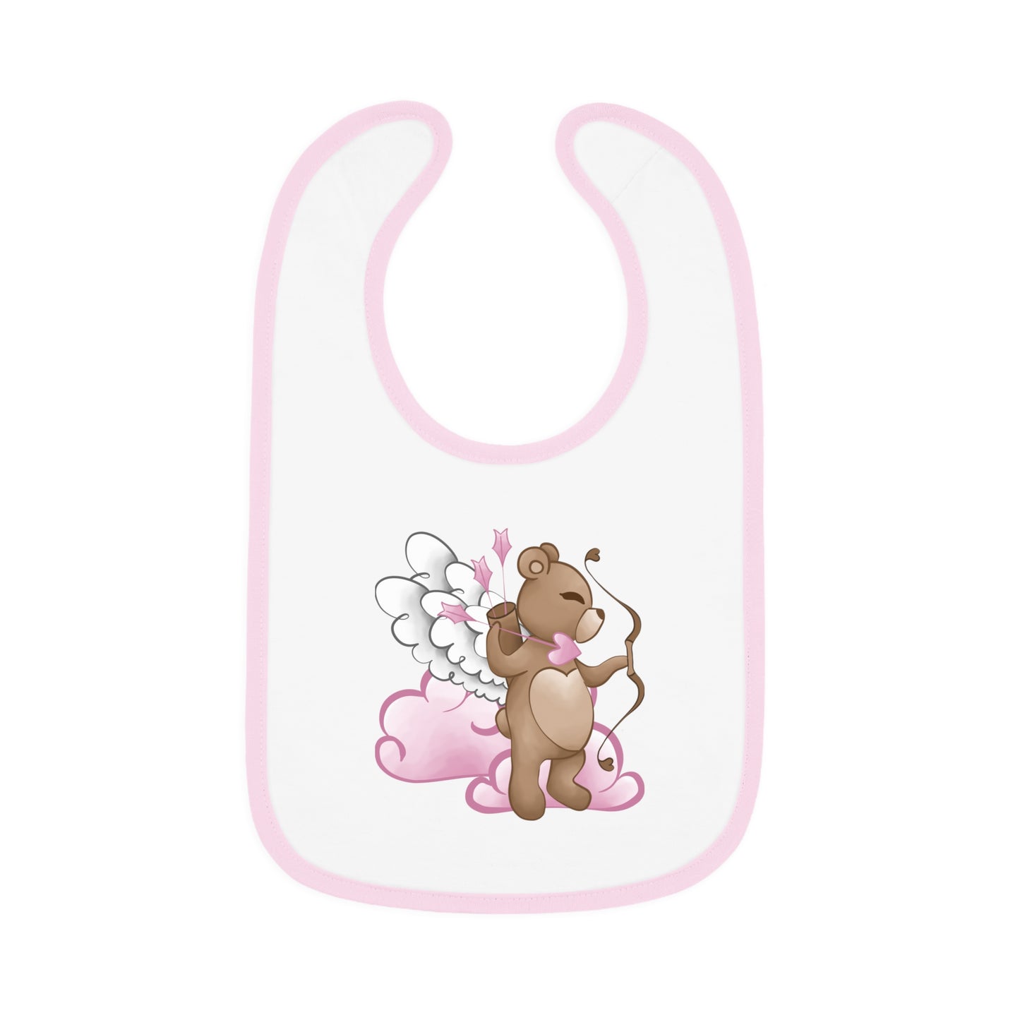 Love Bear - Baby Contrast Trim Jersey Bib