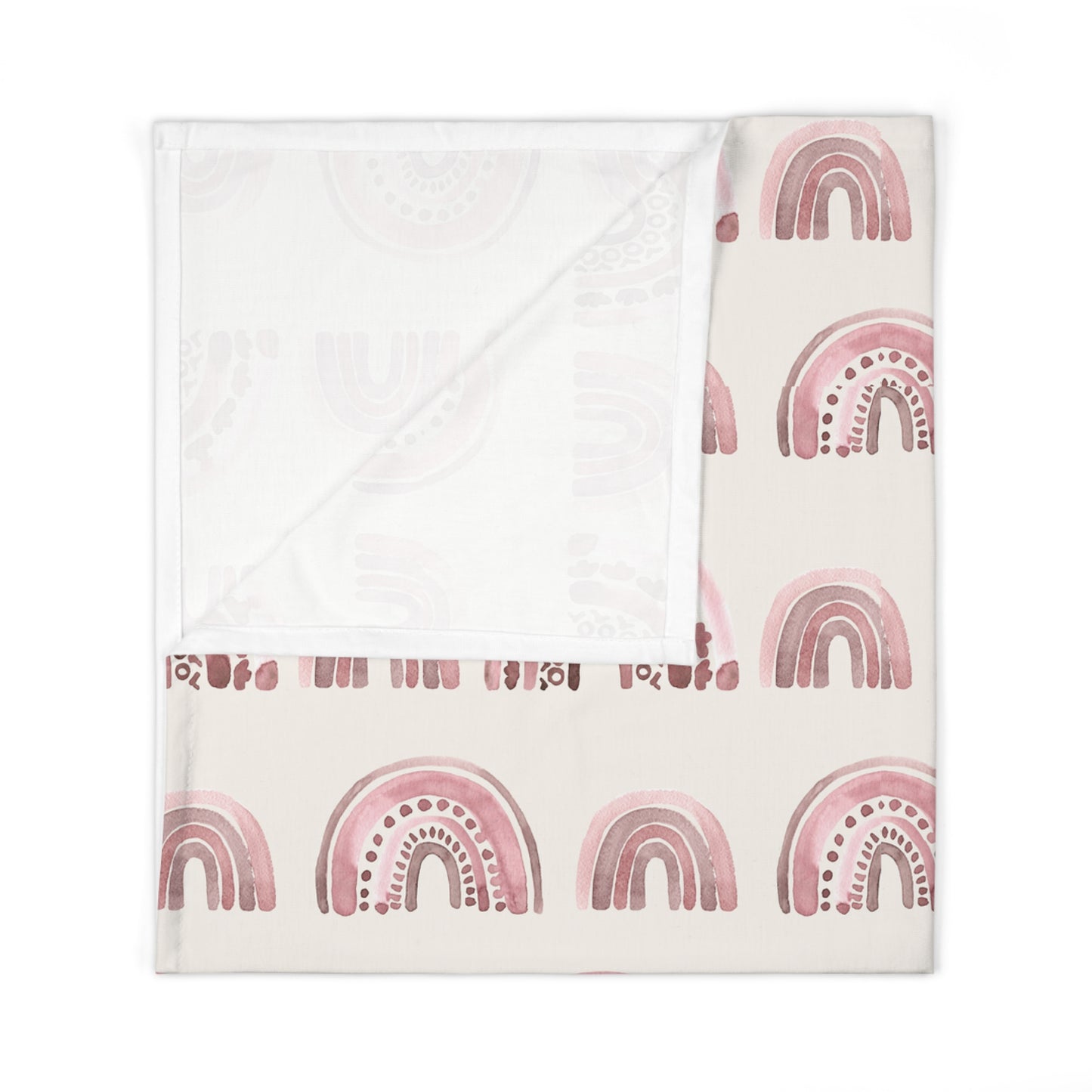 Pink Boho Rainbow Pattern 3 - Baby Swaddle Blanket