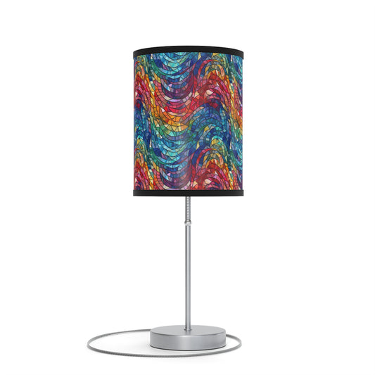 Beautiful and Vibrant - Gemstone Swirl Mosaic 17 - Lamp on a Stand, US|CA plug