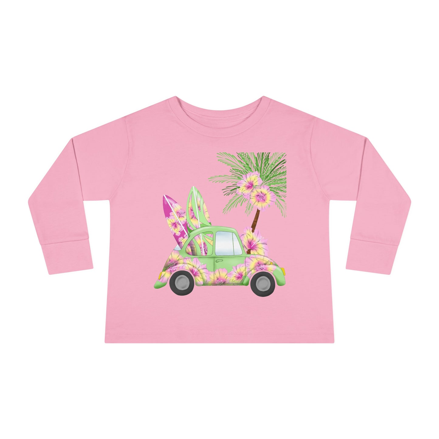 Surf's Up Green - Toddler Long Sleeve Tee