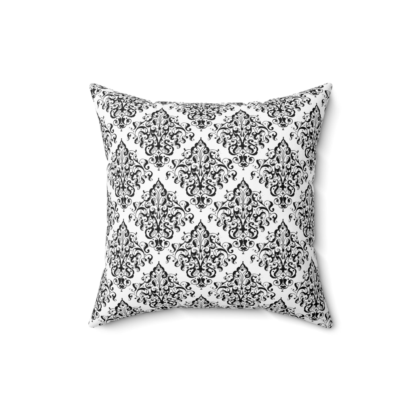 Black and White Pattern 10 - Faux Suede Square Pillow