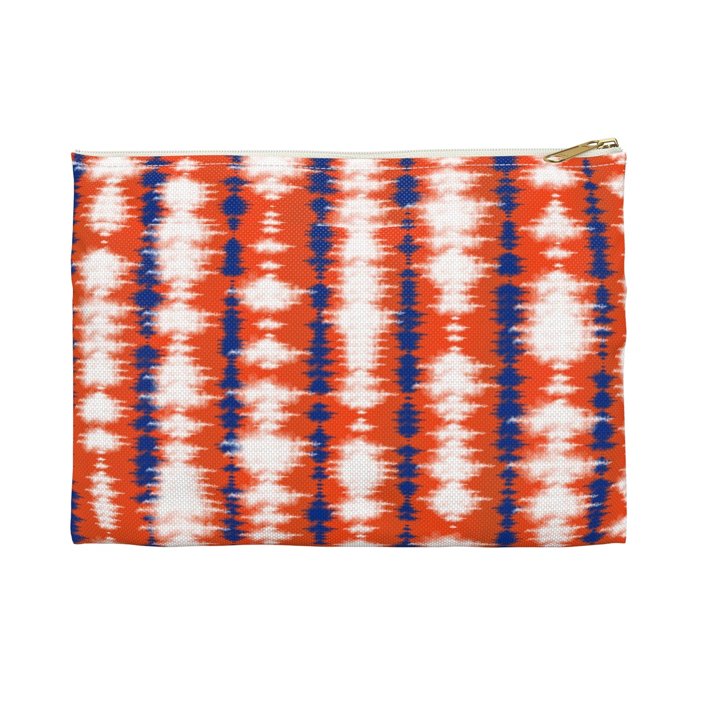 Orange and Blue Tie Dye - Accessory Pouch / Makeup Case / Travel Pouch / Pencil case / Art Case