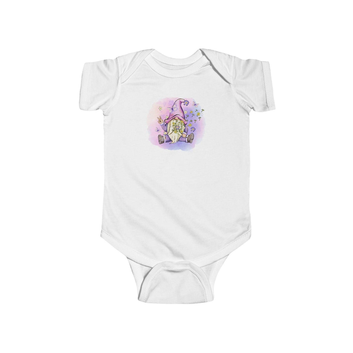 Purple Peace Gnome - Infant Fine Jersey Bodysuit