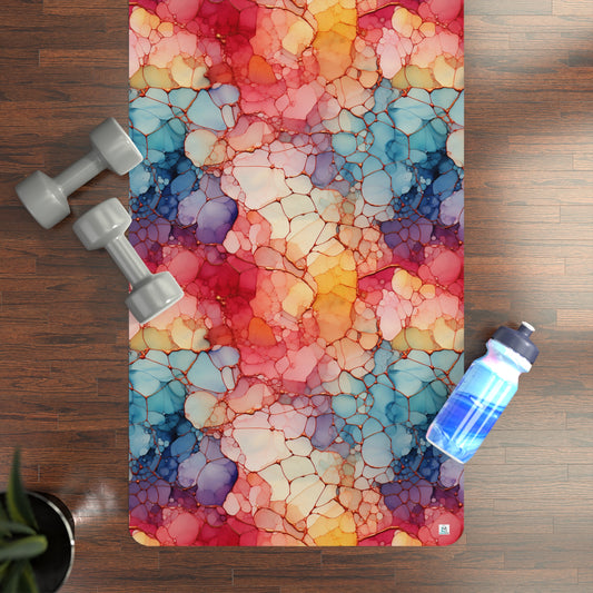 Beautiful Multi Watercolor 7 - Abstract Rainbow - Rubber Yoga Mat