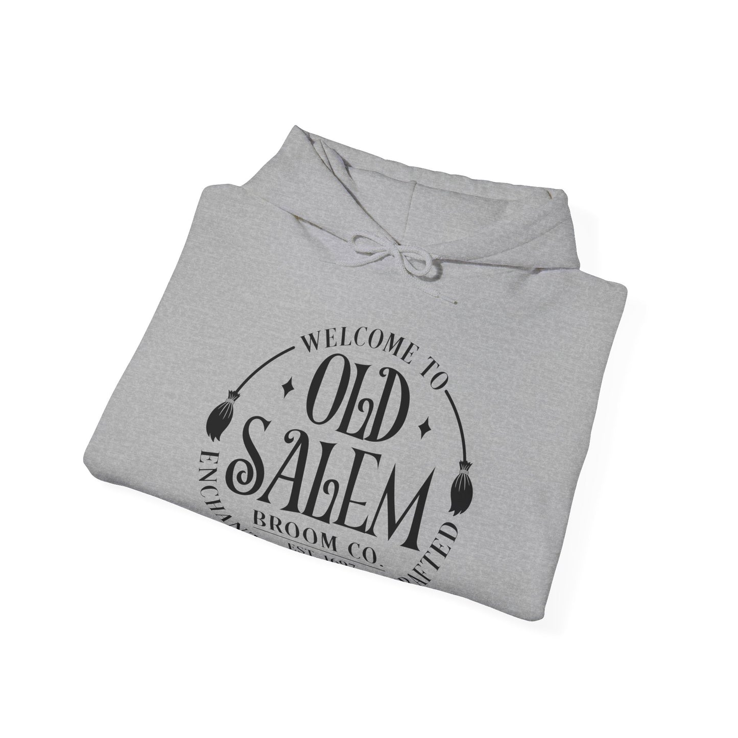 Halloween - Old Salem Broom Co - Enchanted - Handcrafted - Witches - Trick or Treat - Unisex Heavy Blend Hooded Sweatshirt