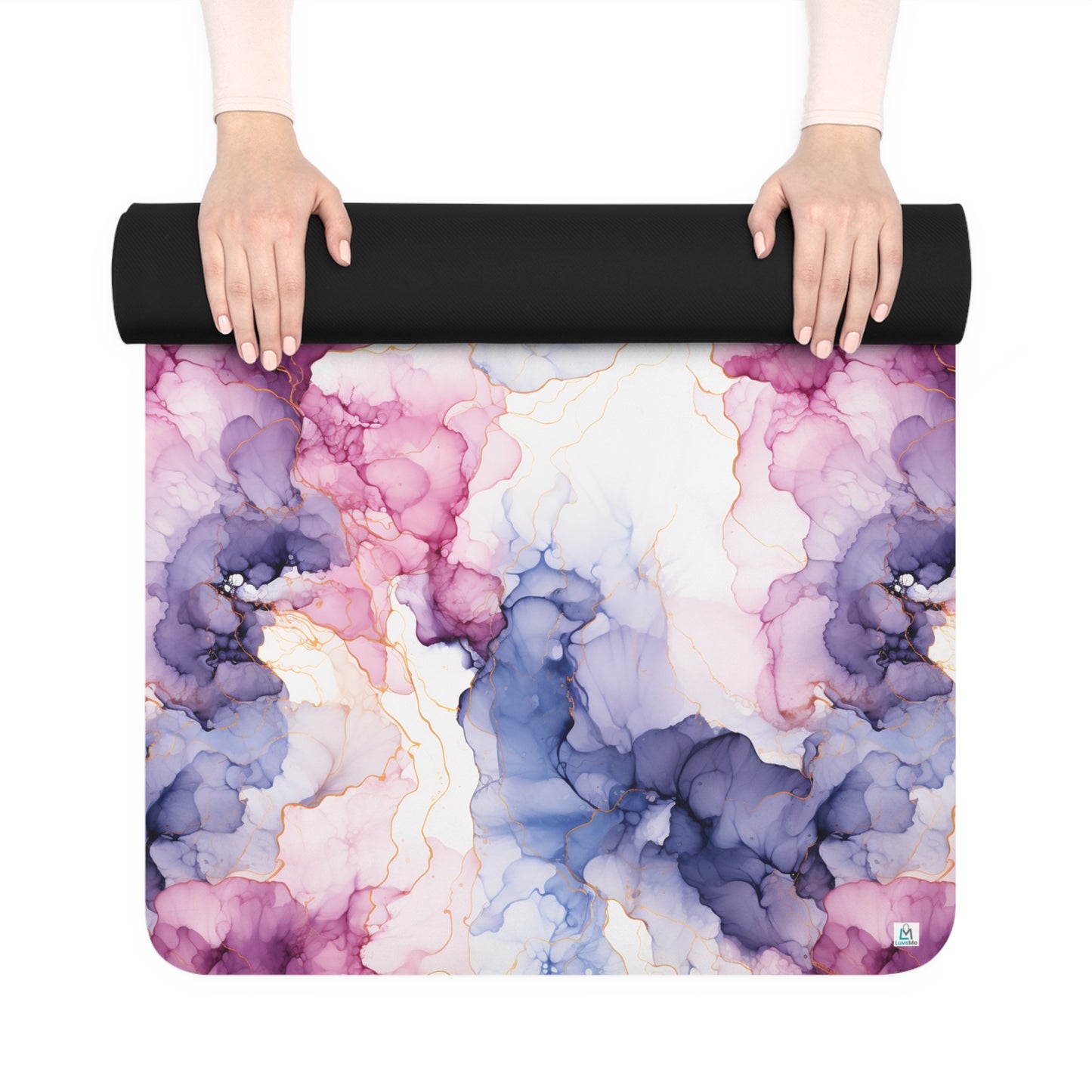 Beautiful Purple Watercolor 10 - Rubber Yoga Mat
