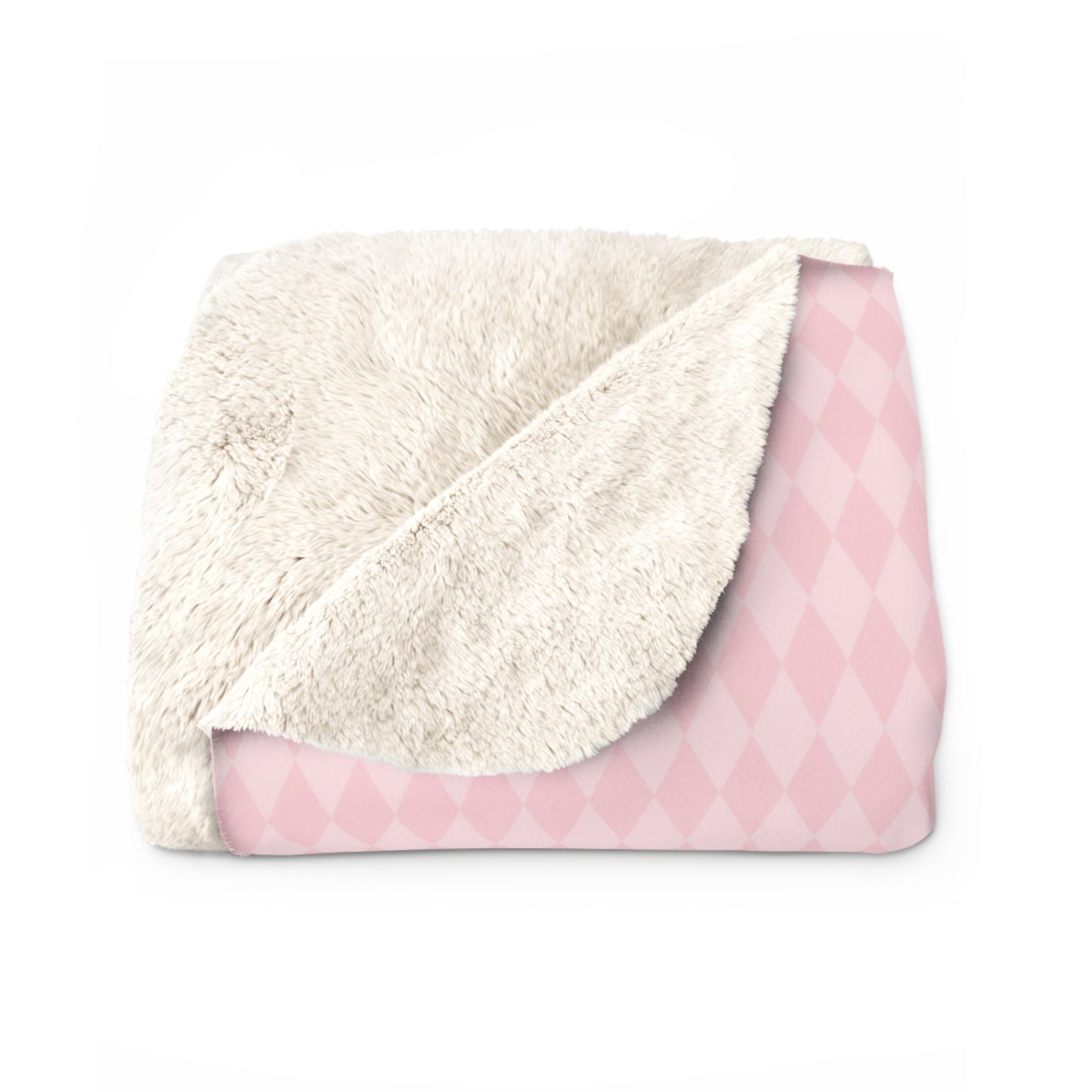 Beautiful, Cozy, Soft - Amazing - Pink Paris Harlequin 16 - When you love what you have... - Inspirational Quote - Sherpa Fleece Blanket