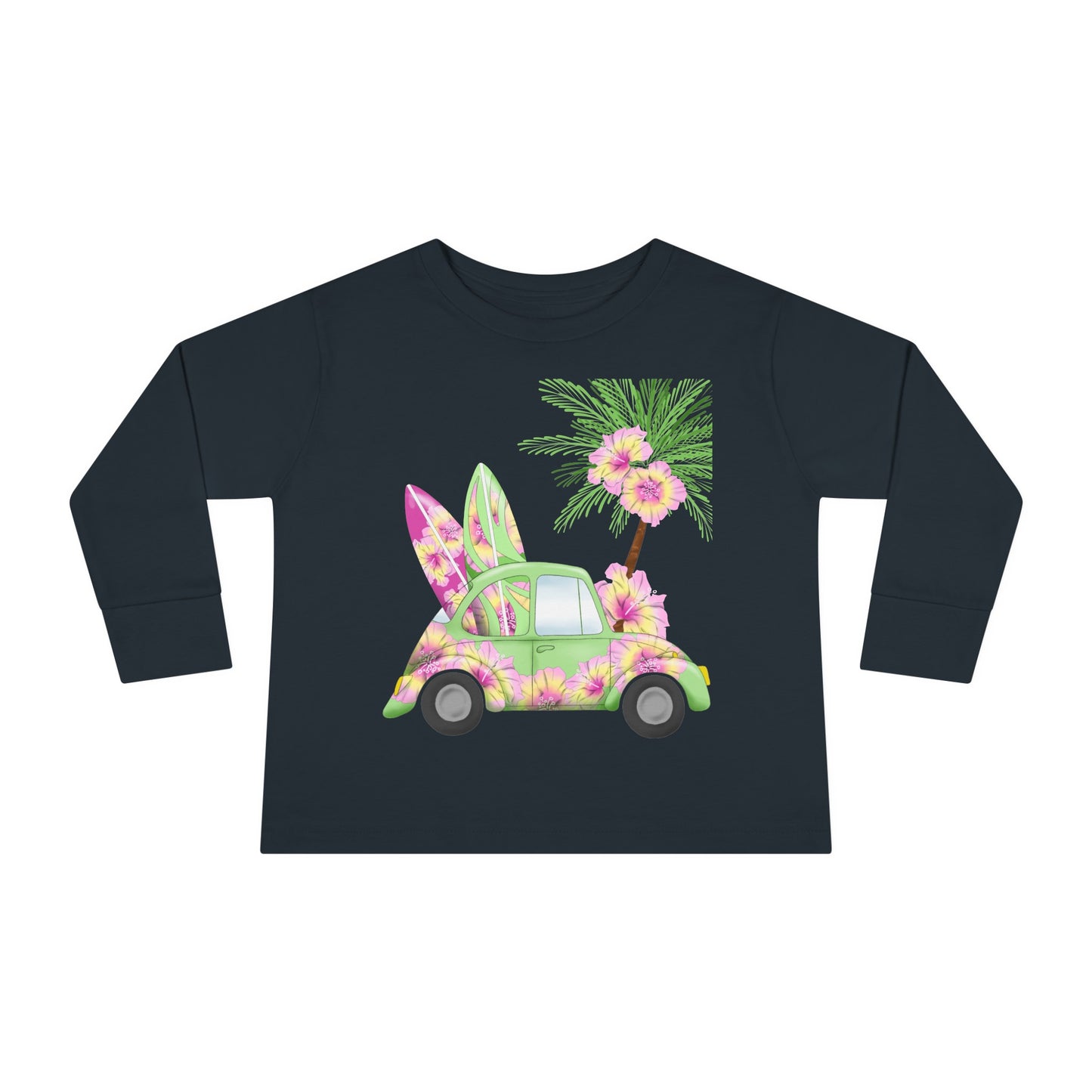 Surf's Up Green - Toddler Long Sleeve Tee