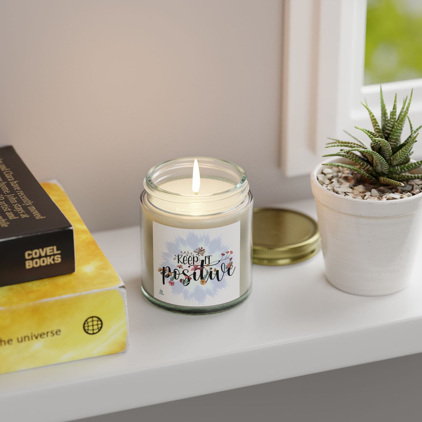 Keep it Positive - Motivational Scented Candle - Coconut Apricot Wax (4oz, 9oz)