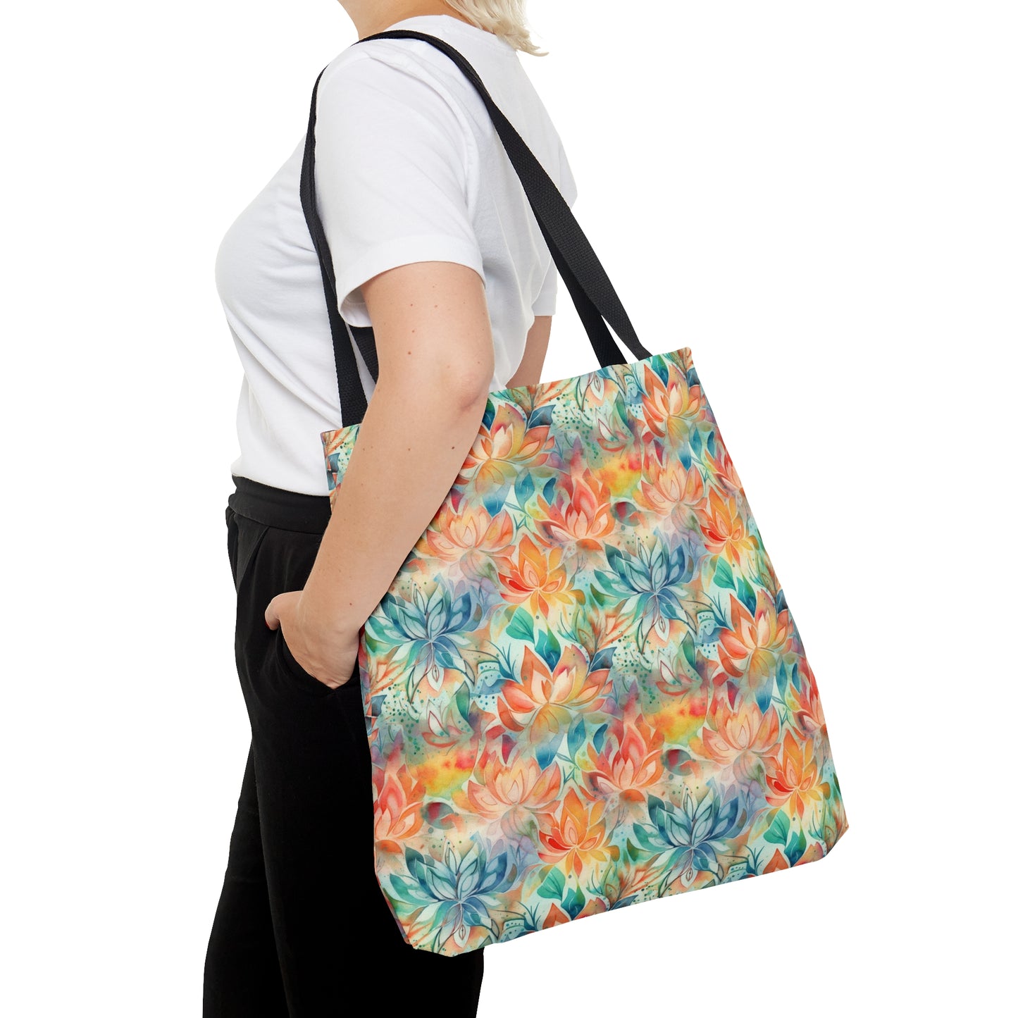 Beautiful and Unique - Watercolor Multicolor Flowers 9 - Useful, Multipurpose Bag -Tote Bag (AOP)