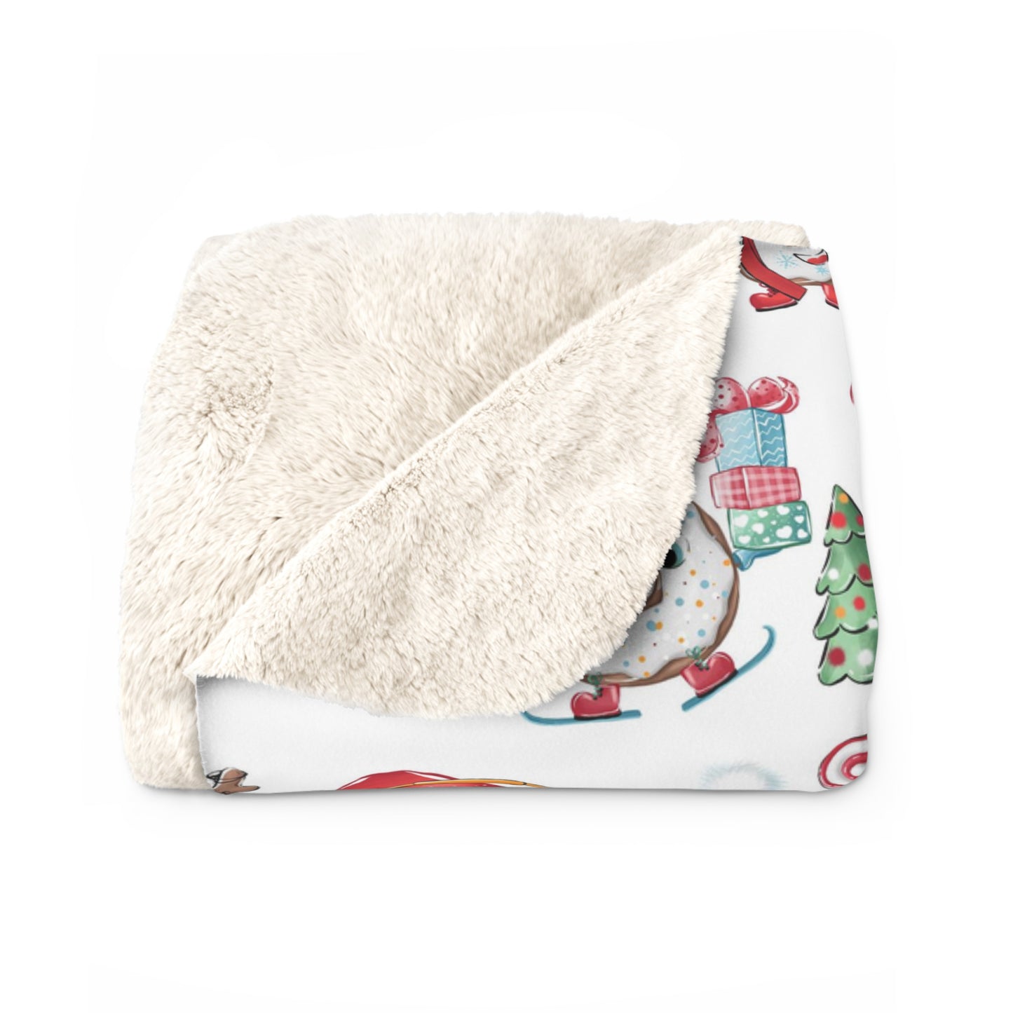 Christmas Doughnuts - Funny Christmas - Sherpa Fleece Blanket
