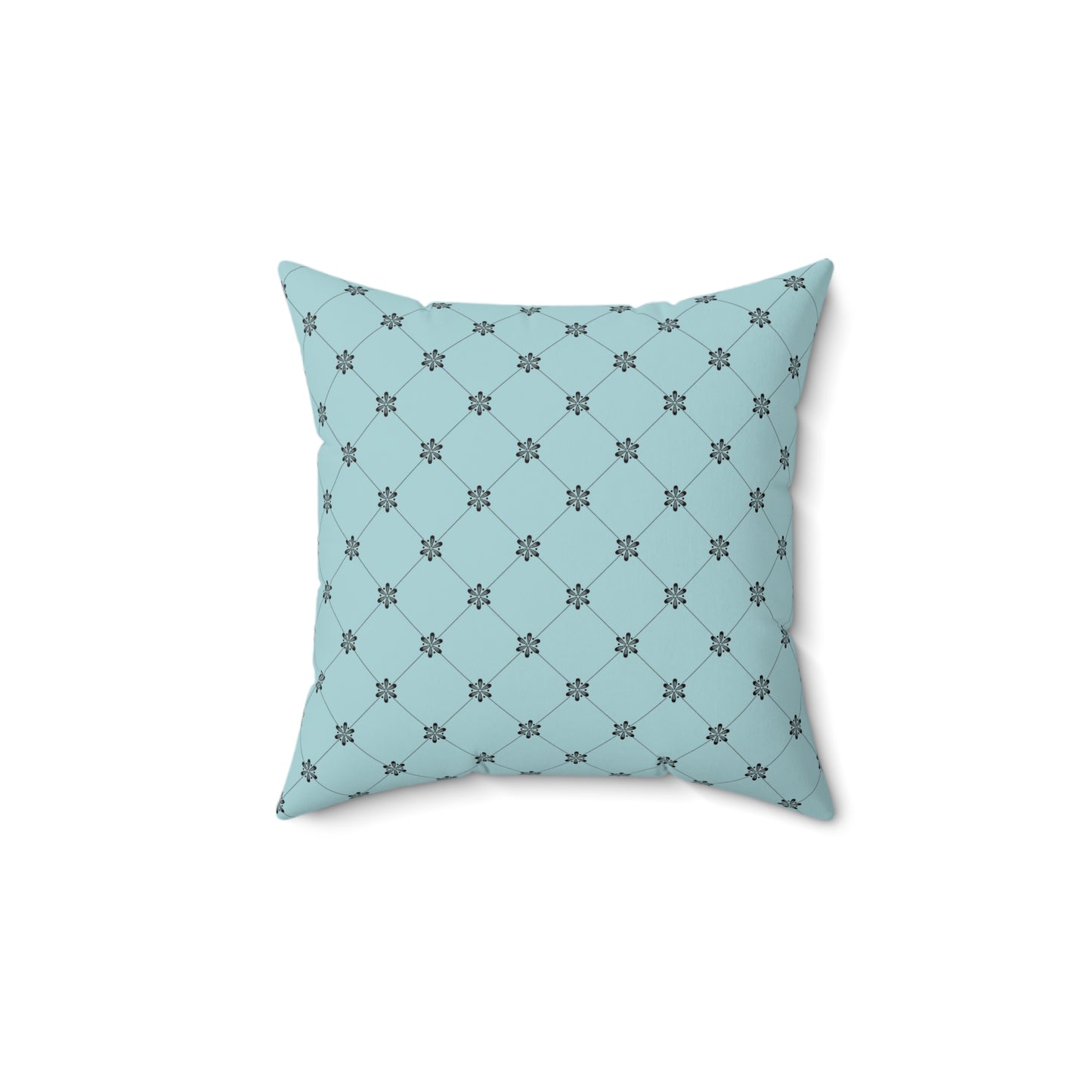 Teal Paris Pattern 3 - Faux Suede Square Pillow
