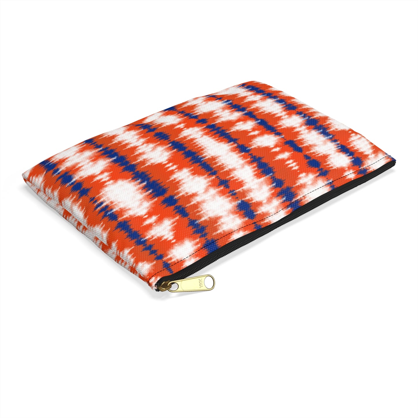 Orange and Blue Tie Dye - Accessory Pouch / Makeup Case / Travel Pouch / Pencil case / Art Case