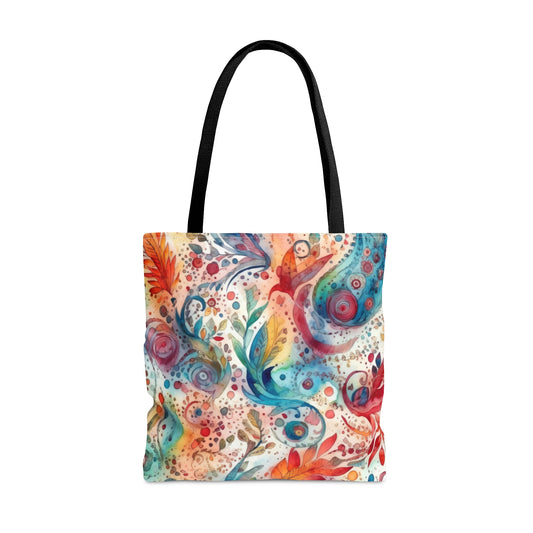 Beautiful and Unique - Watercolor Multicolor Paisleys 4 - Useful, Multipurpose Bag -Tote Bag (AOP)
