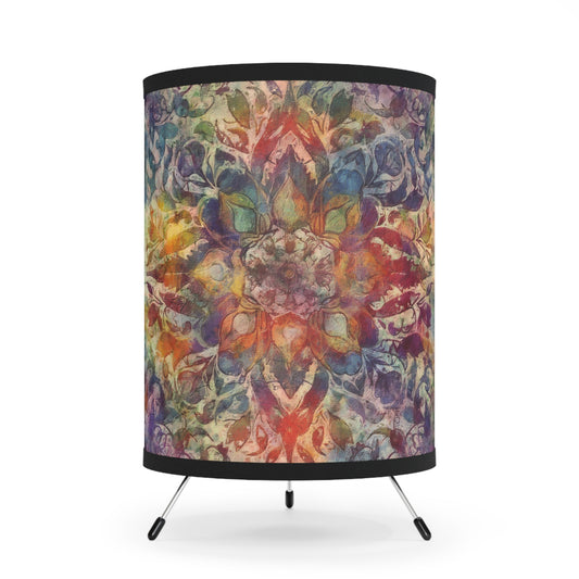 Rainbow Batik - Tripod Lamp with High-Res Printed Shade, US\CA plug