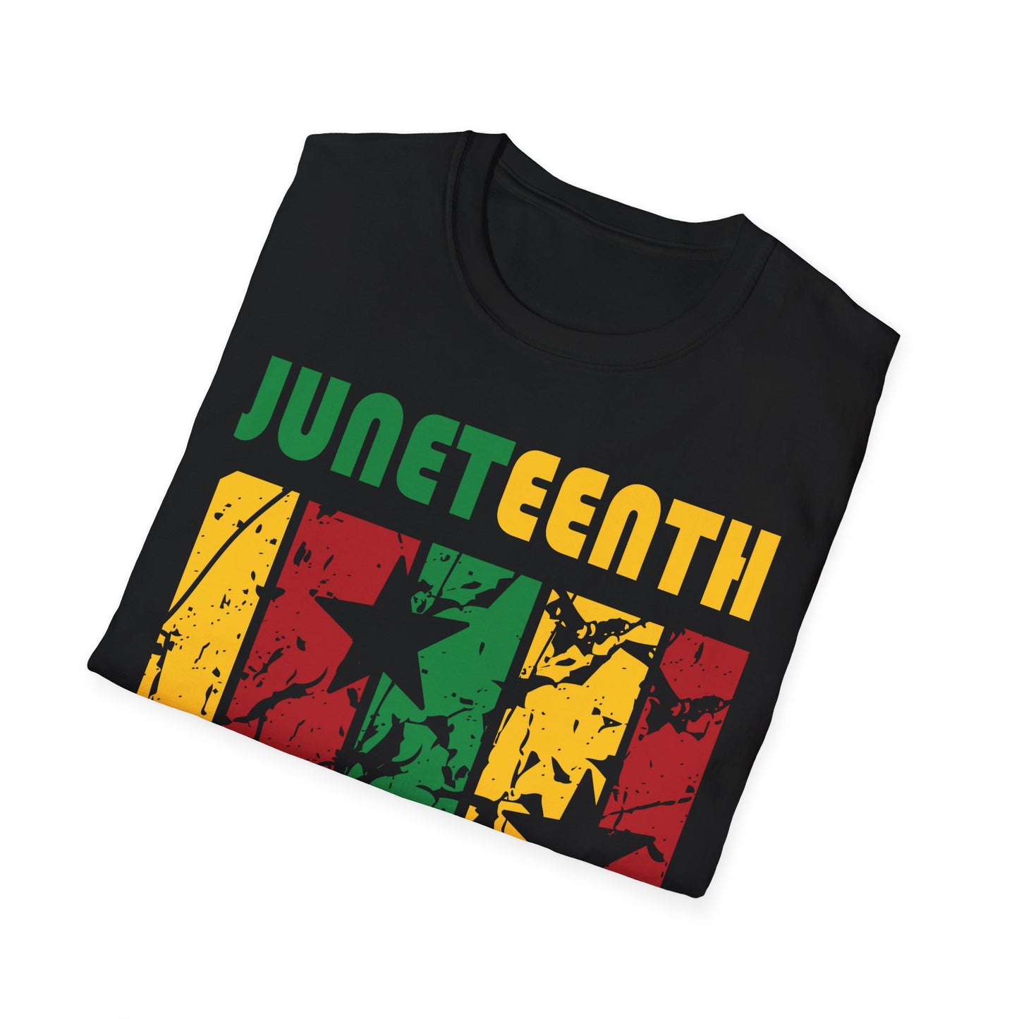 Juneteenth - Stars - Stripes - FREEDOM - 1865 - Unisex Softstyle T-Shirt