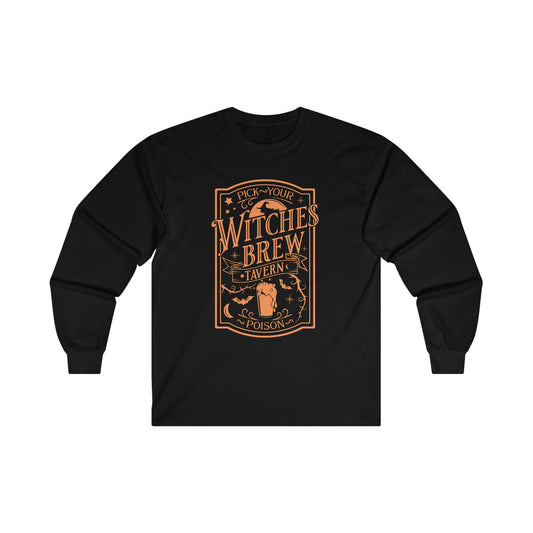 Halloween - Pick Your Poison - Witches Brew Tavern - Ultra Cotton Long Sleeve Tee