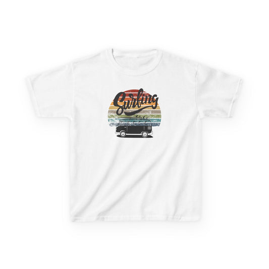 Surfing Van - Retro - Kids Heavy Cotton Tee