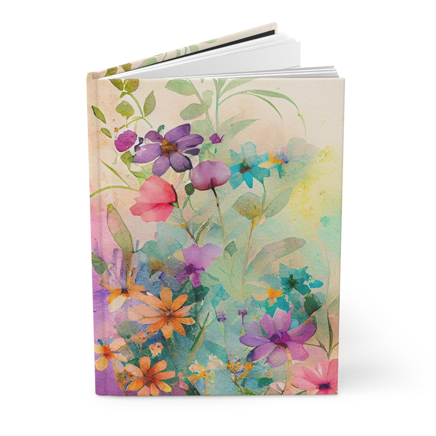 Watercolor Floral - Hardcover Lined Journal Matte