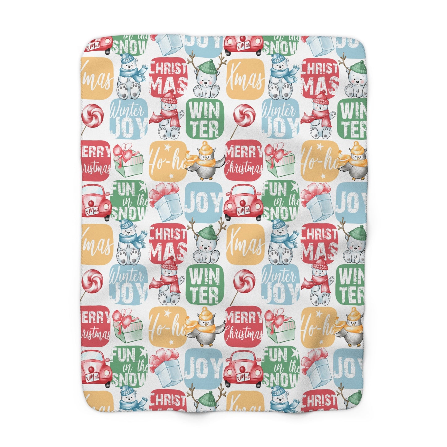 Ho Ho Ho - Funny Christmas - Sherpa Fleece Blanket