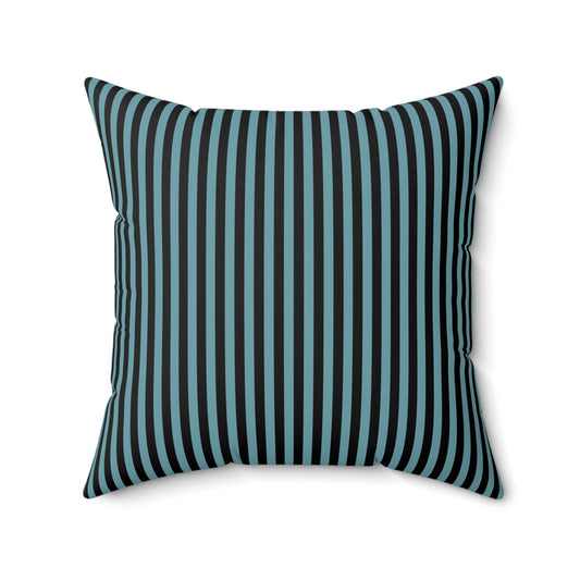 Teal Paris Pattern 23 - Faux Suede Square Pillow