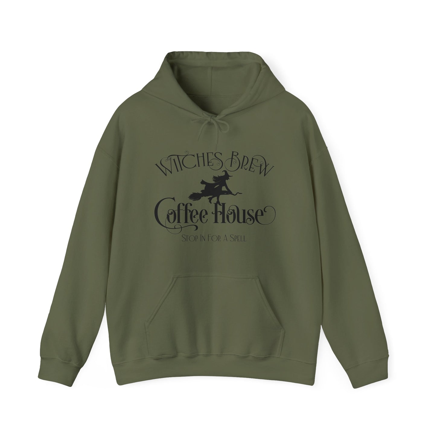 Halloween - Witches Brew Coffee House - Stop in for a Spell - Trick or Treat - Mystical - Vintage - Unisex Heavy Blend™ Hooded Sweatshirt