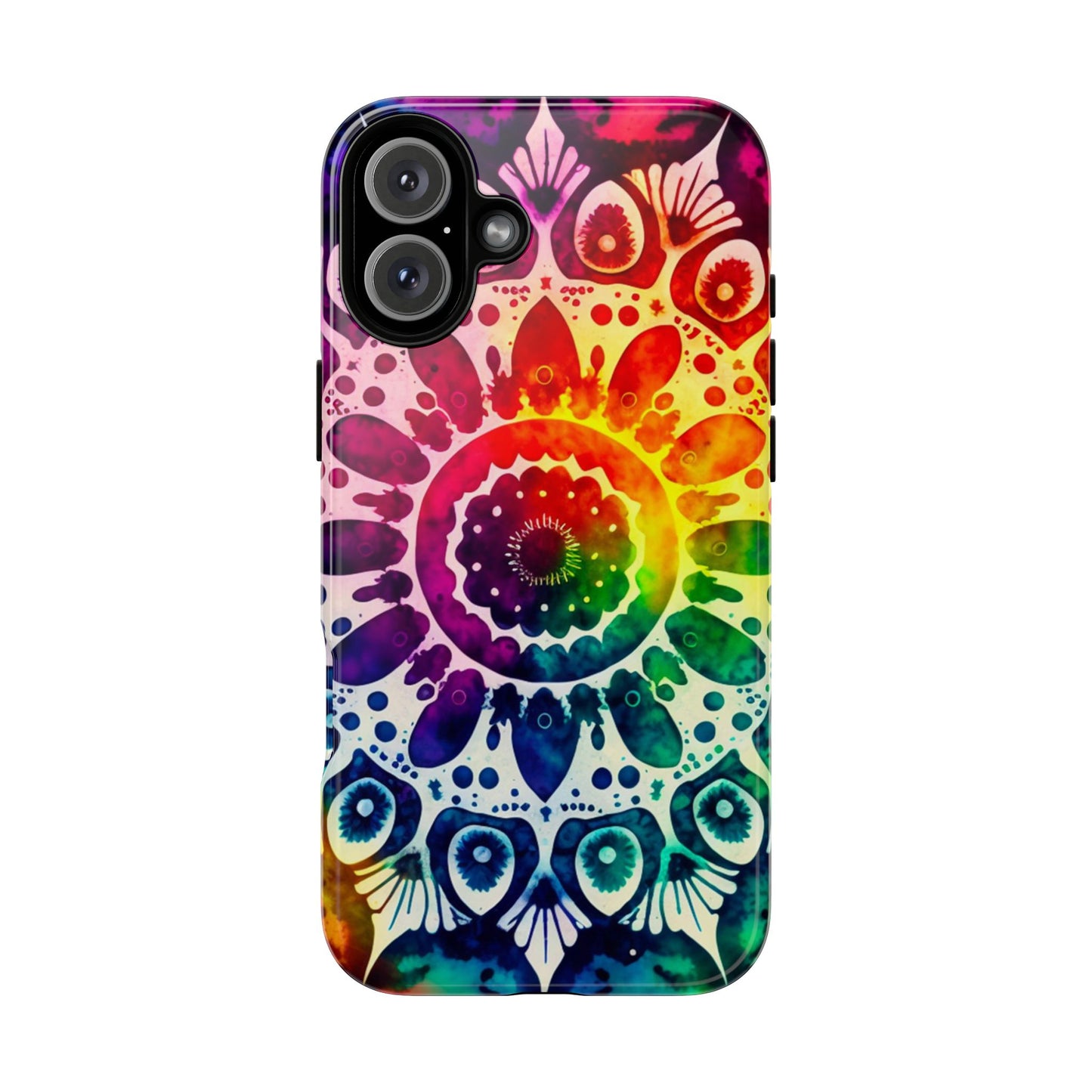 iPhone 16 and iPhone 15 Series - Rainbow Tie Dye - Tough Phone Cases