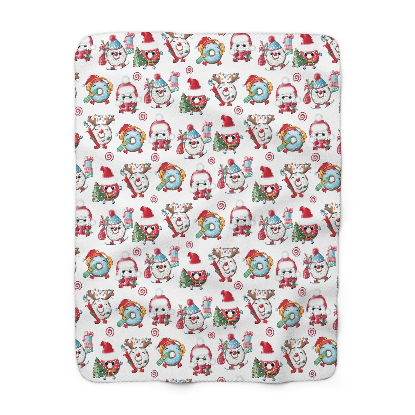 Christmas Doughnuts - Funny Christmas - Sherpa Fleece Blanket