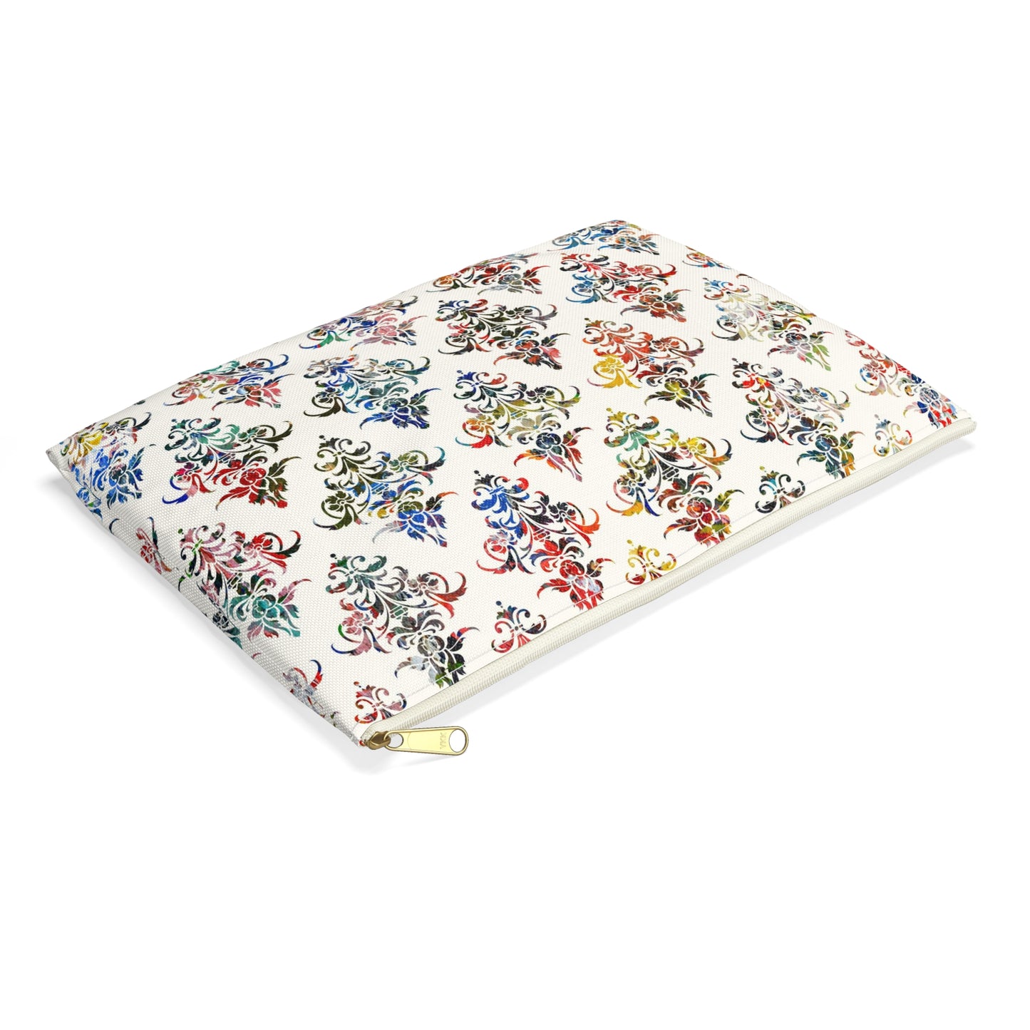 Rainbow Damask - Accessory Pouch / Makeup Case / Travel Pouch / Pencil Case / Art Case