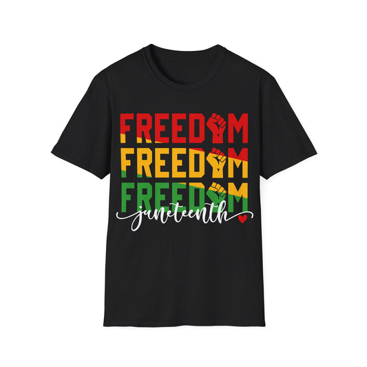 FREEDOM - Juneteenth - Heart - Unisex Softstyle T-Shirt