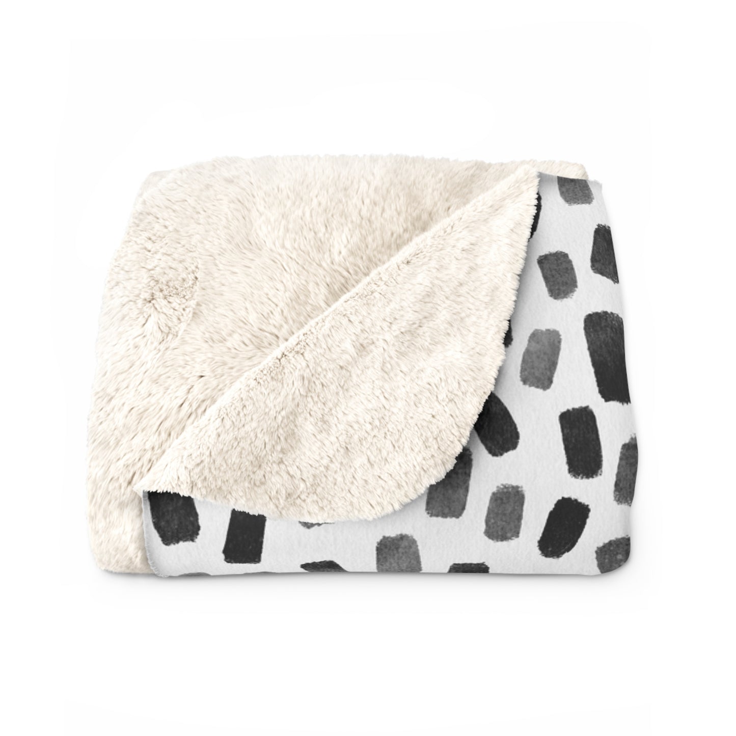 Black Watercolor 11 - Sherpa Fleece Blanket