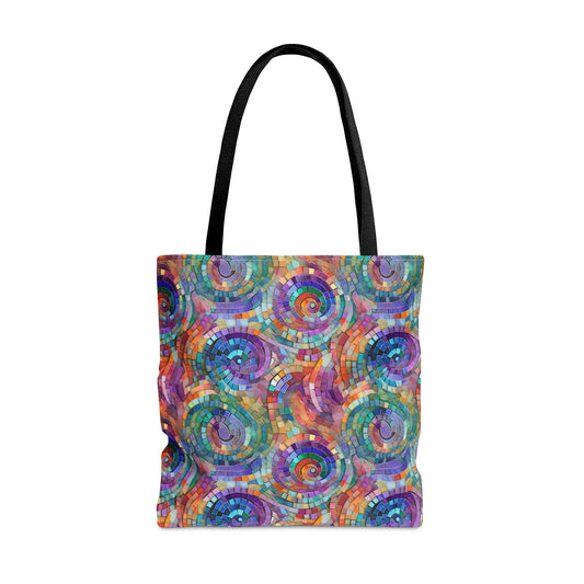 Beautiful and Vibrant - Gemstone Swirl Mosaic 03 - Useful, Multipurpose Bag -Tote Bag (AOP)