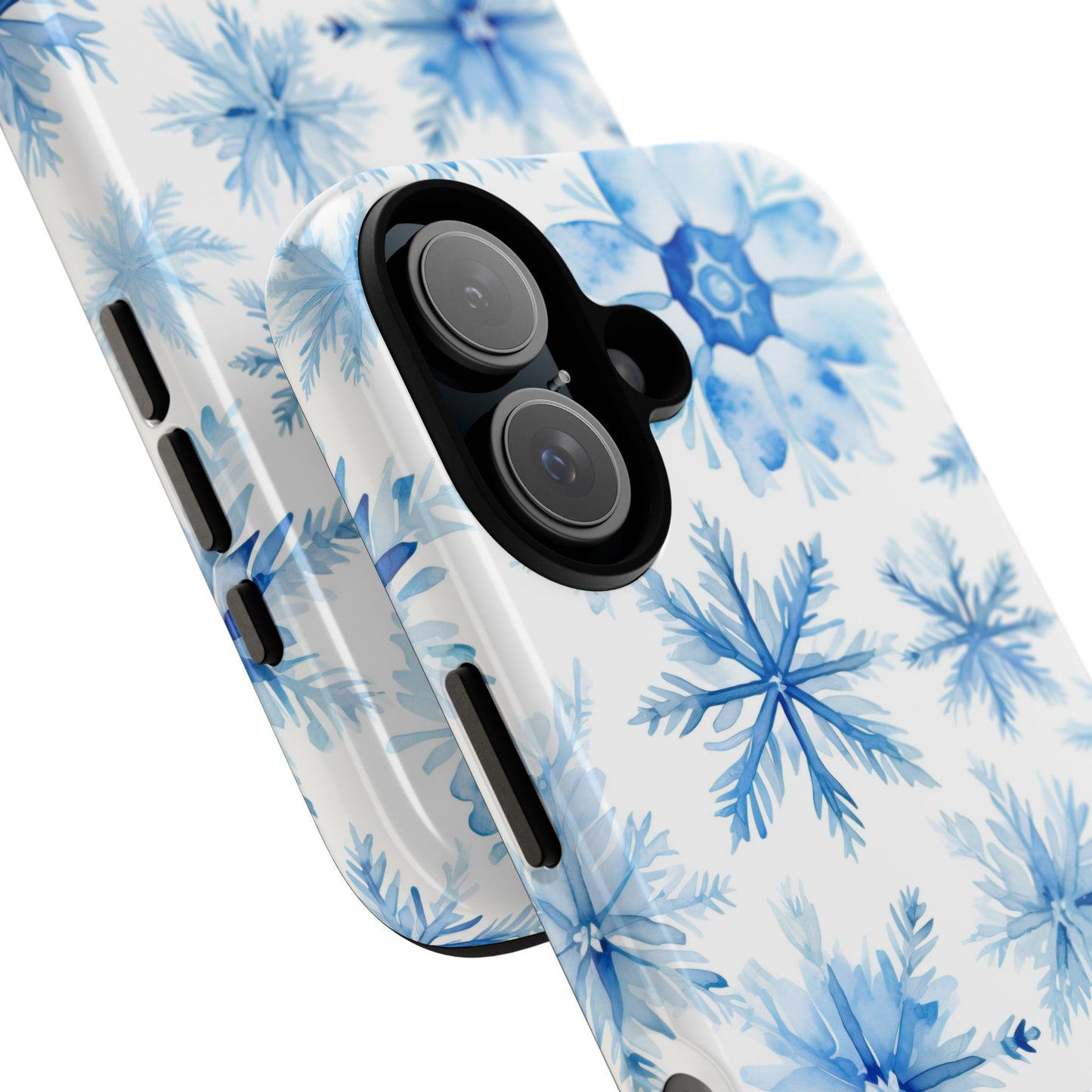 iPhone 16 and iPhone 15 Series - Watercolor Snowflakes - Tough Phone Cases