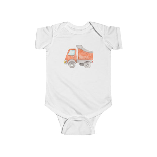 Watercolor Dump Truck - Infant Fine Jersey Bodysuit
