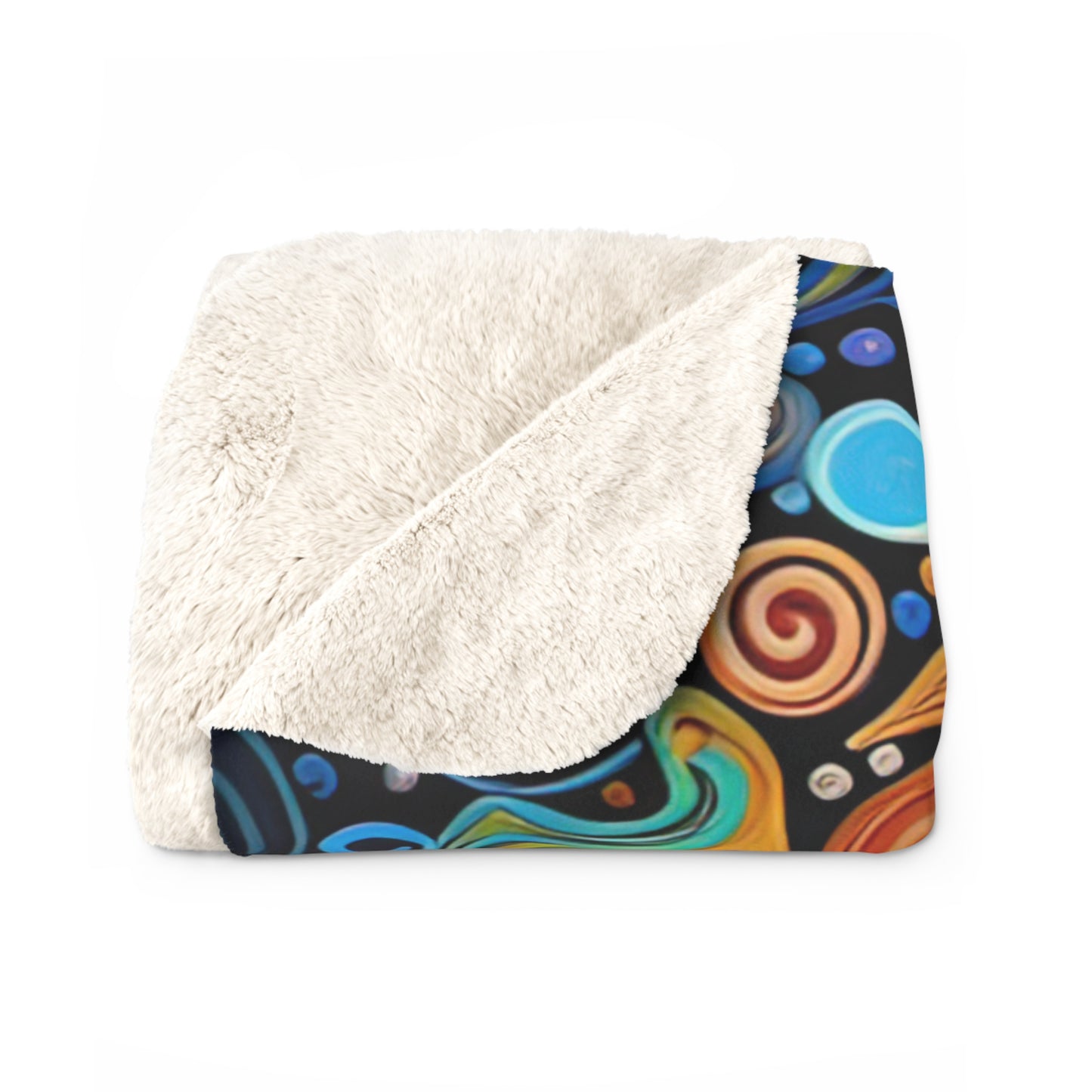 Beautiful, Cozy, Soft - Amazing Colorful Psychedelic Swirls 1.6 -  Sherpa Fleece Blanket