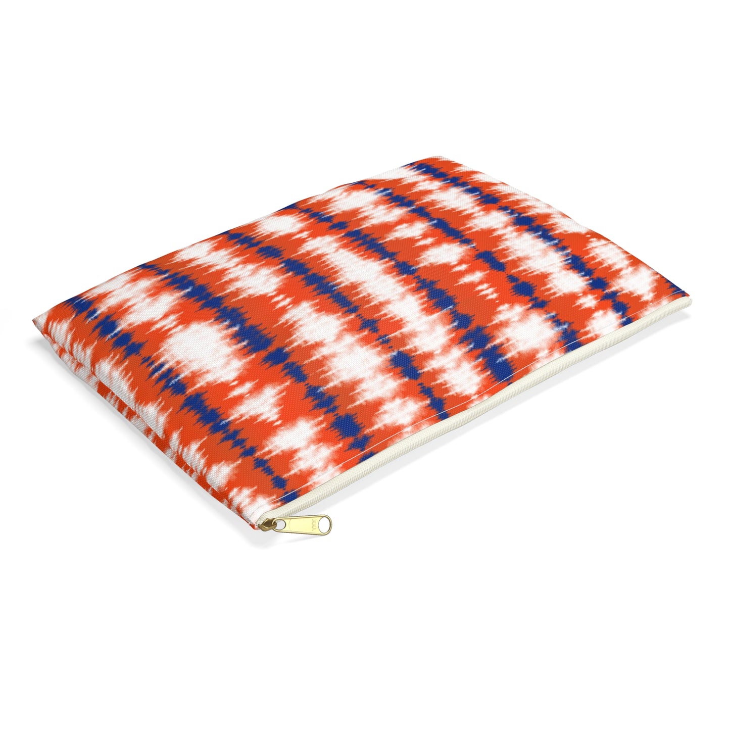 Orange and Blue Tie Dye - Accessory Pouch / Makeup Case / Travel Pouch / Pencil case / Art Case