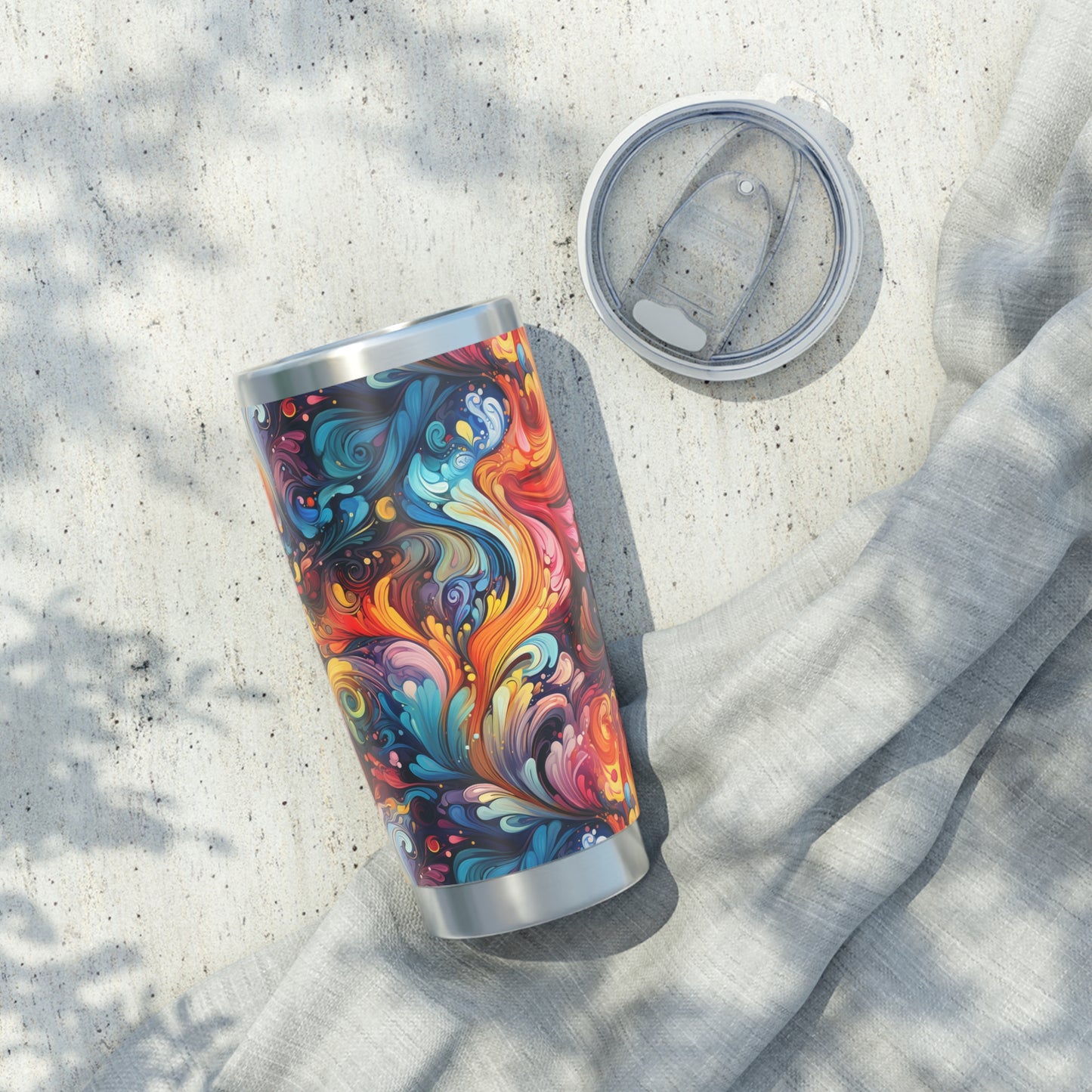 Rainbow Paisley 1.7 - Vagabond 20oz Tumbler - Stainless Steel - Double Wall
