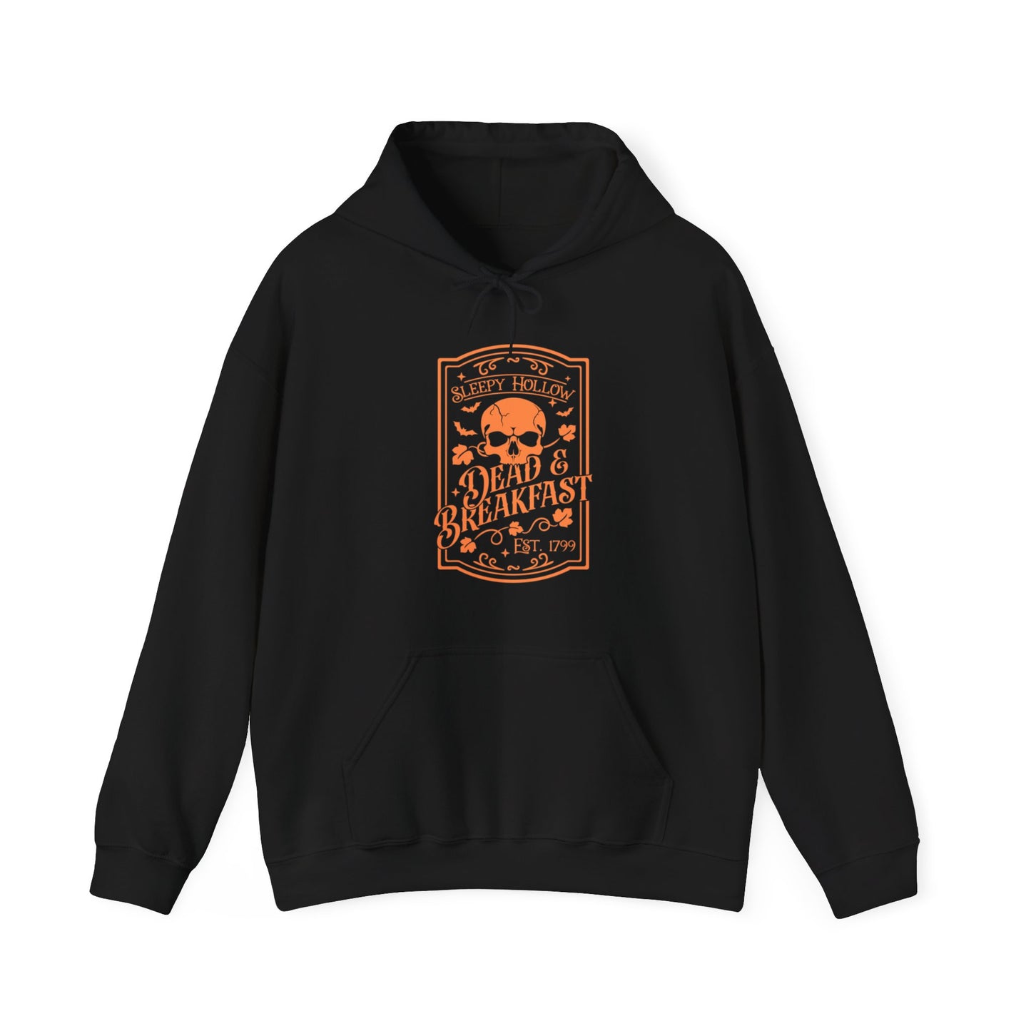 Halloween - Sleepy Hollow Dead & Breakfast Est 1799 - Skull - Trick or Treat - Vintage - Unisex Heavy Blend™ Hooded Sweatshirt