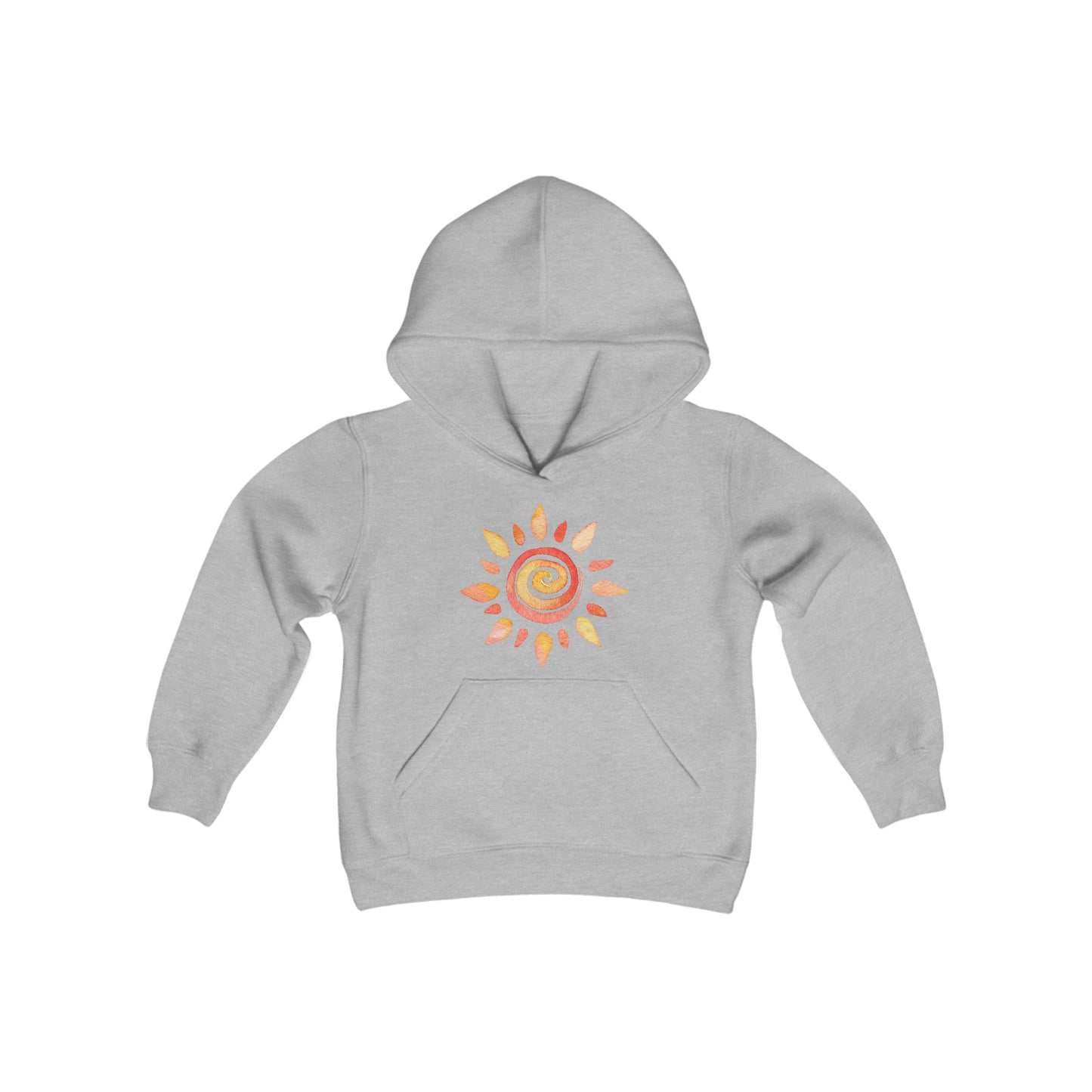 Watercolor Sun - Youth Heavy Blend Hooded Sweatshirt