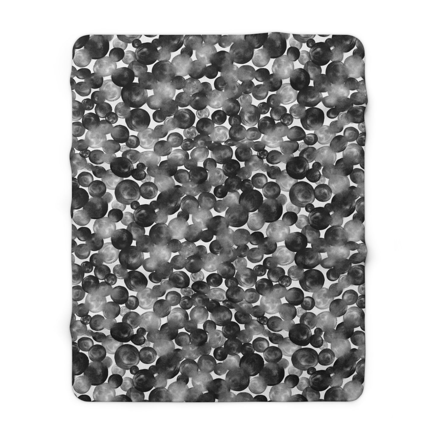 Black Watercolor 9 - Sherpa Fleece Blanket