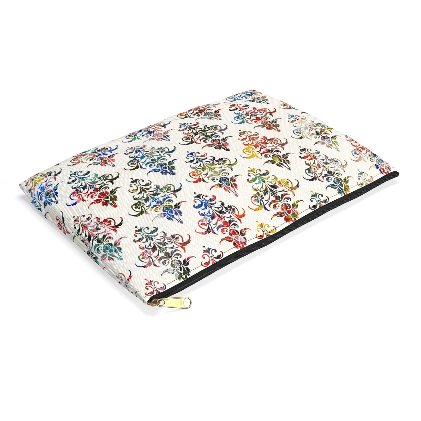 Rainbow Damask - Accessory Pouch / Makeup Case / Travel Pouch / Pencil Case / Art Case
