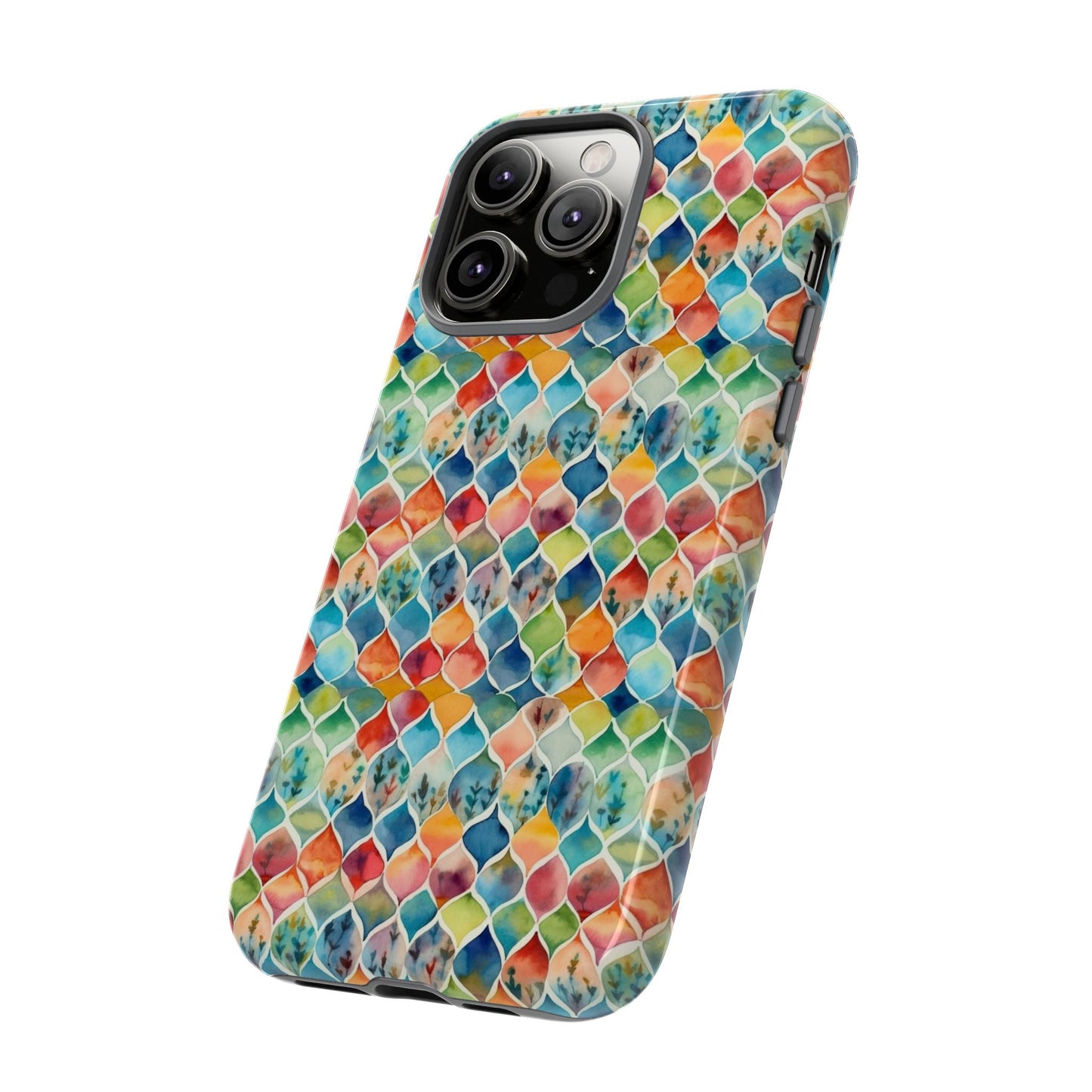 iPhone 14, 1Phone 14 Pro, iPhone 14 Plus, iPhone 14 Pro Max - Watercolor Diamonds - Tough Phone Cases