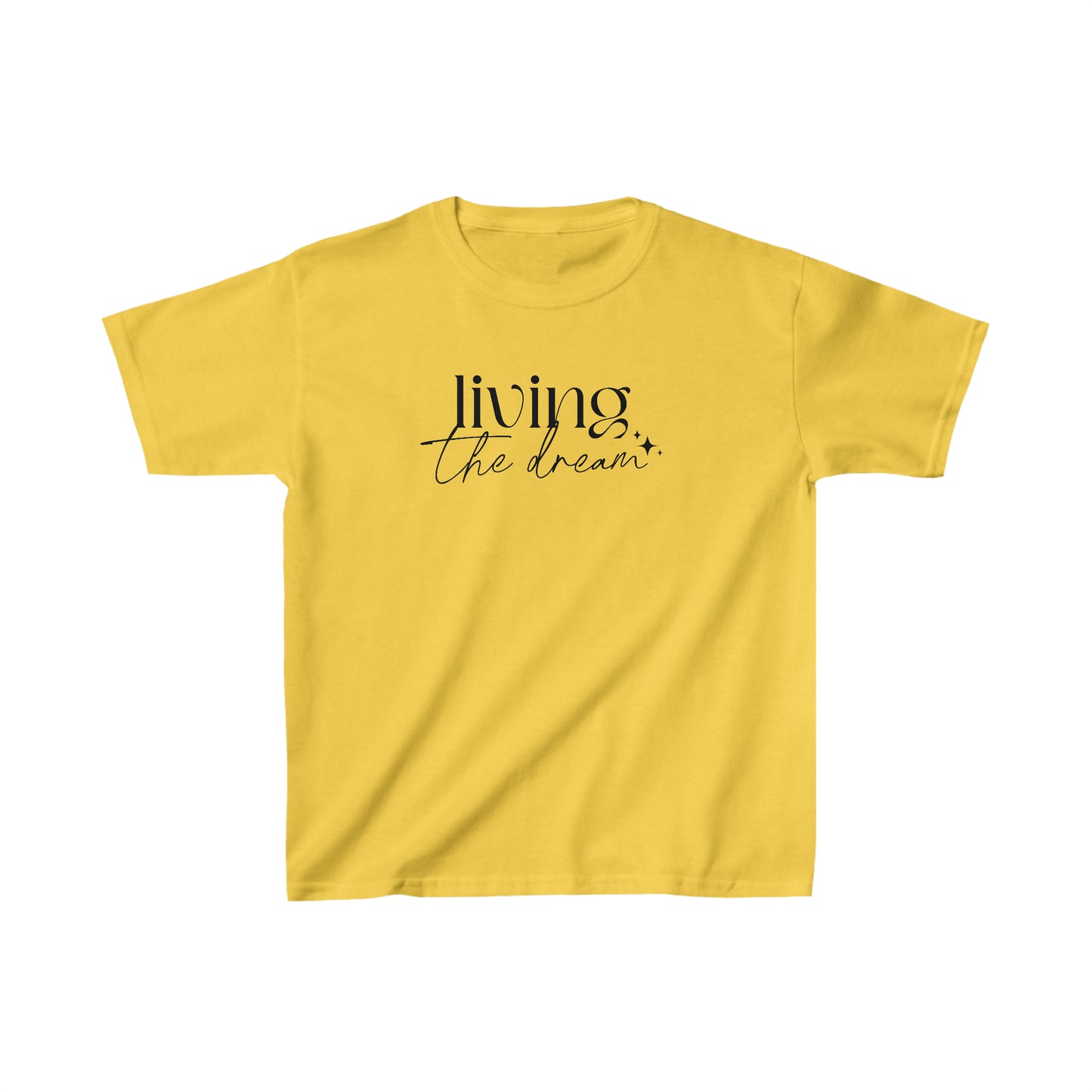 Living the Dream - Inspirational - Motivational - Kids Heavy Cotton Tee