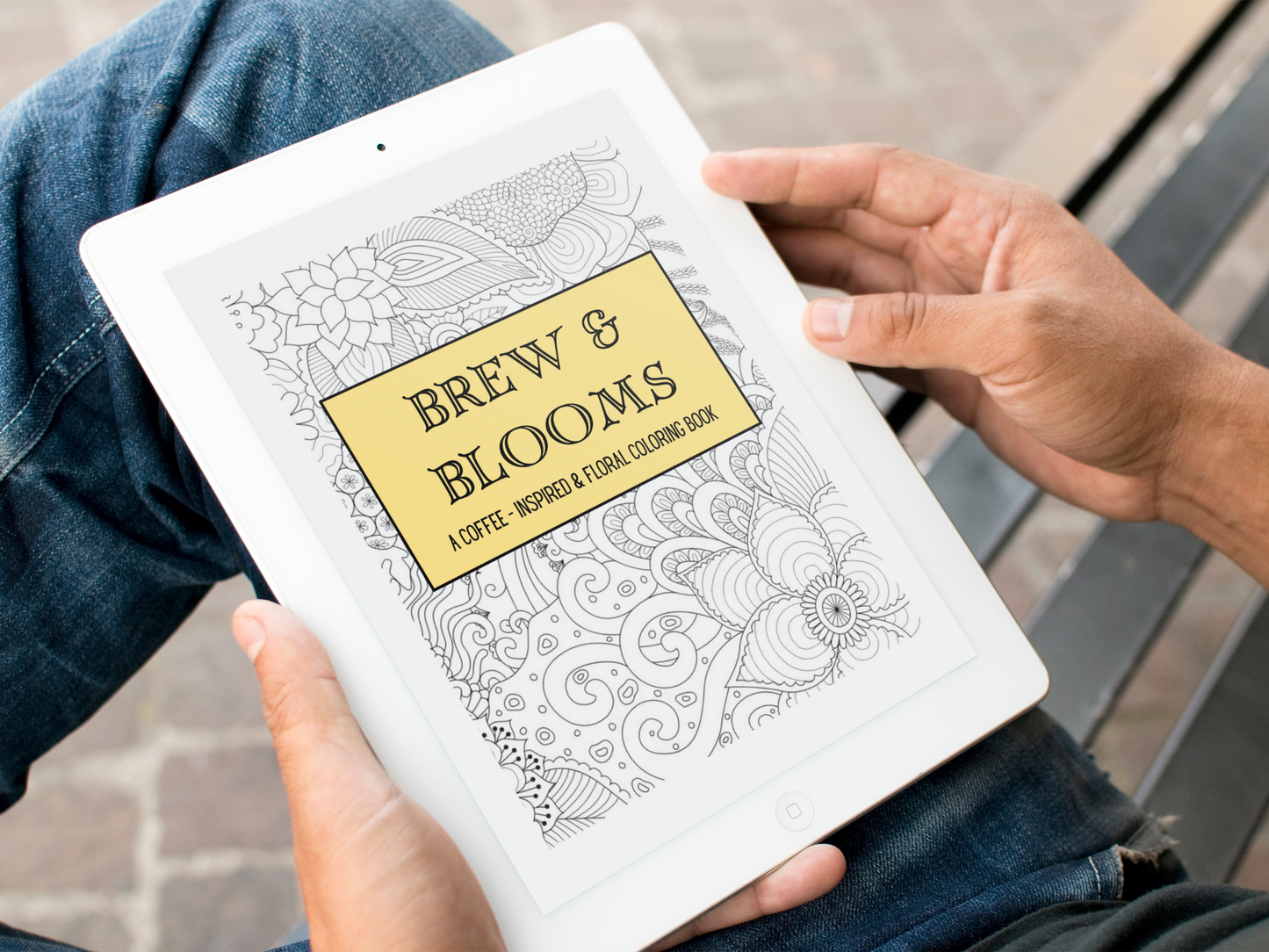 Brew & Blooms - A Coffee-Inspired & Floral Coloring Book - Digital Download