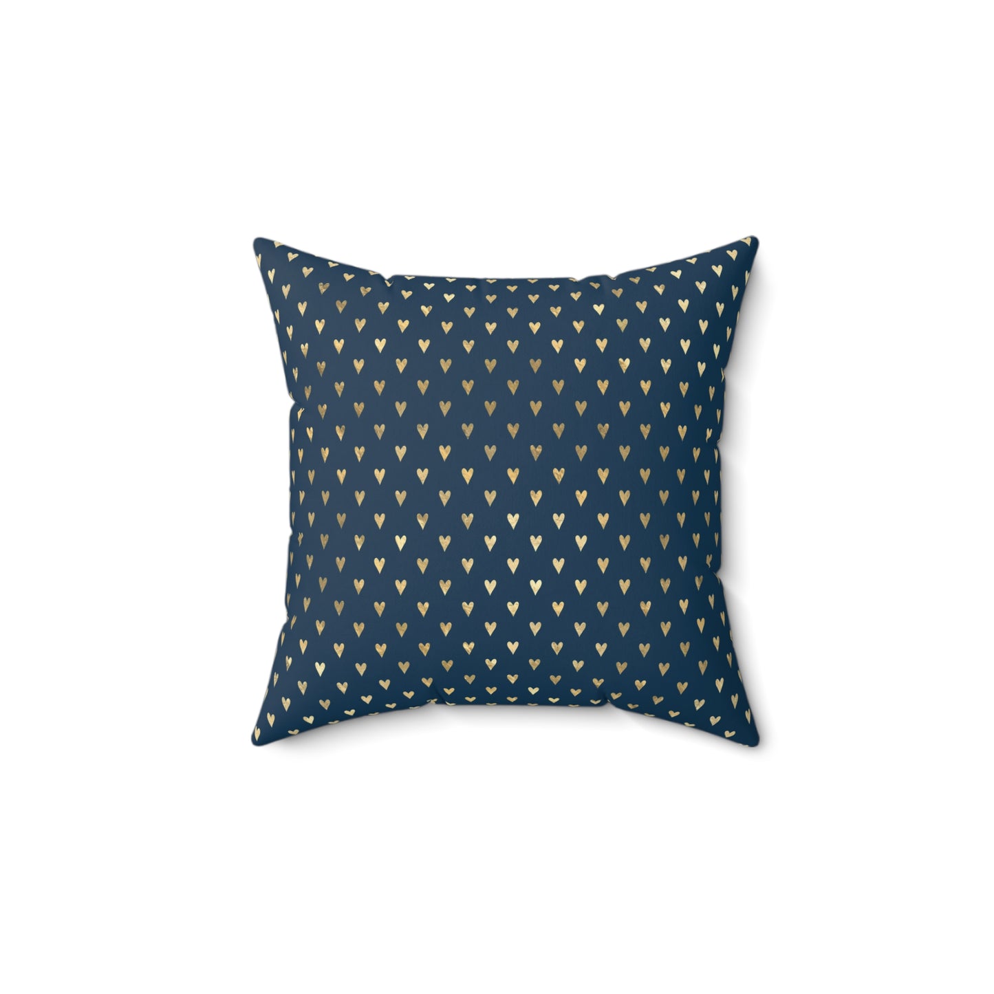 Blue and Gold Paris Pattern 2 - Faux Suede Square Pillow