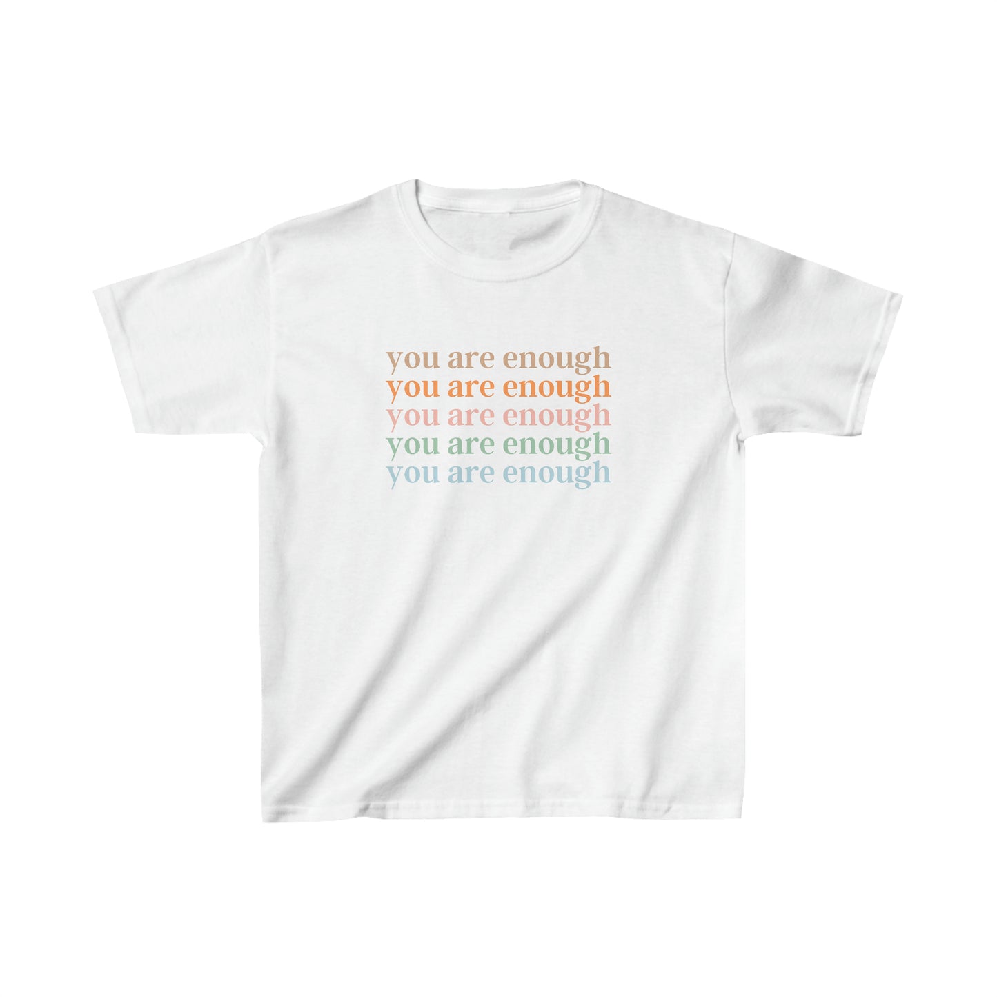 you are enough... - Inspirational - Motivational - Kids Heavy Cotton Tee