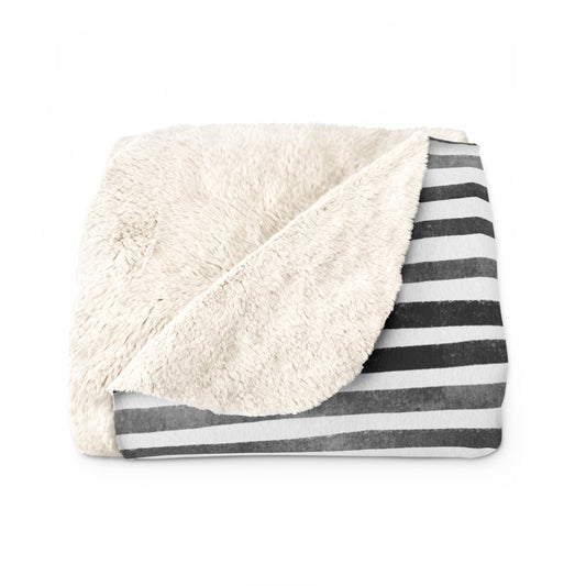 Black Watercolor 2 - Sherpa Fleece Blanket