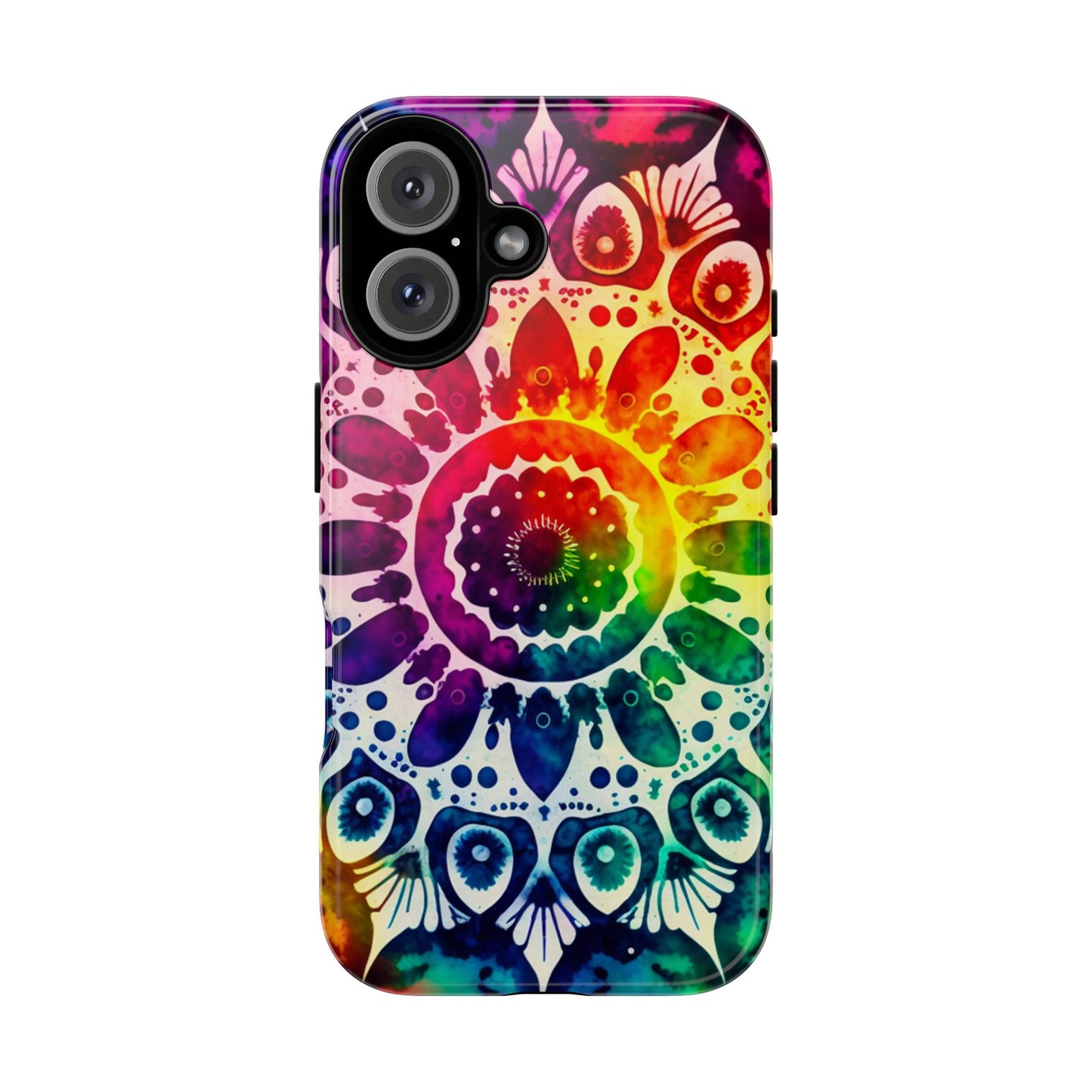 iPhone 16 and iPhone 15 Series - Rainbow Tie Dye - Tough Phone Cases