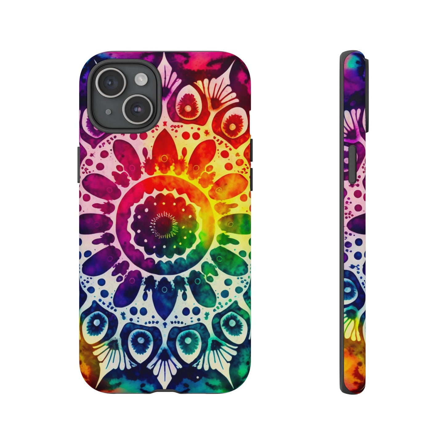 iPhone 16 and iPhone 15 Series - Rainbow Tie Dye - Tough Phone Cases